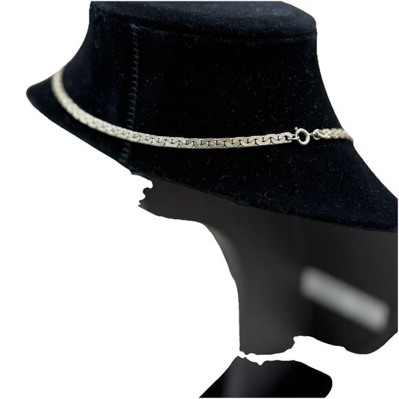 Vintage 1980s Gold Statement Necklace - Geometric Fan Pendant, Art Deco Revival - Picture 4 of 4